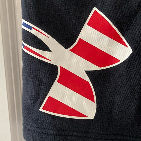 Under Amour Medium Black Athletic Shorts with Elastic Waistband - Picture 3 of 6